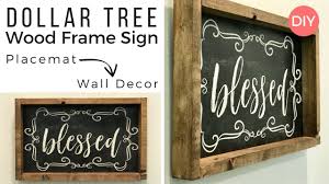Diy tree wall art tutorial. Wood Frame Sign Dollar Tree Diy Quick Easy Farmhouse Wall Decor Diy Ashleigh Lauren Youtube