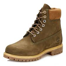 Timberland Mens Dark Olive Premium 6 Inch Waterproof Boots