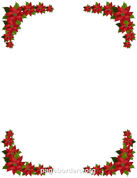 Poinsettia Border Clip Art Page Border And Vector Graphics Free Christmas Borders Christmas Borders Christmas Graphics Free