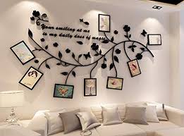 Wandtattoo ideen und inspirationen fürs wohnzimmer. Ammybeddings Wandaufkleber Dekorativer 3d Stereo Wandsticker Schwarz Blumen Blatt Wandtattoo Foto Rahmen Kinderzimmer Wohnzimmer Diy Dekoideen Online Finden Family Tree Photo Frame Photo Frame Wall Family Tree Photo