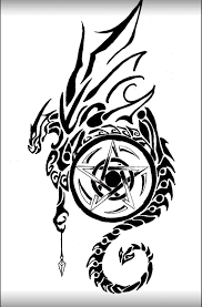 Swap The Star For A Tribal Sun Drachen Tattoo Pentagramm Tattoo Drachentattoos