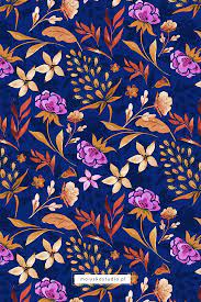 Summer meadow flowers and butterflies. Beautiful Decorative Repeating Floral Pattern Composition Design Surface Pattern Design Floral Pattern