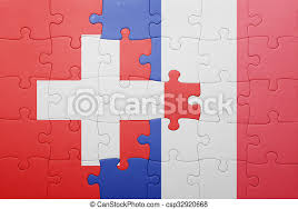 Votre drapeau suisse en vente sur flagsonline.fr. Puzzle With The National Flag Of Switzerland And France Concept Canstock