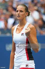 Karolina Pliskova Of The Czech Republic Reacts While Playing Against Angelique Tennis Players Female Female Athletes Ladies Tennis