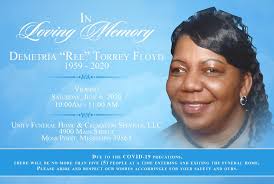 Remembering Mrs. Demetria Torrey Floyd of Pascagoula, MS. Please visit our  website to sign the online guest registry at:  https://www.unityfh.net/obituary/demetria-torrey-floyd