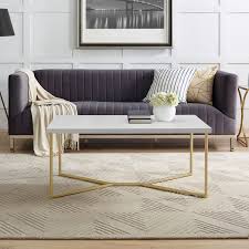 Faux Marble Y Leg Coffee Table With Gold Frame Pier 1 Imports Faux Marble Coffee Table Coffee Table Rectangle Coffee Table
