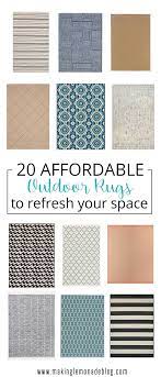 Icustomrug affordable indoor/outdoor carpet with marine backing, many carpet flooring for patio, porch, deck, boat, basement or garage 6' x 8' in green 4.1 out of 5 stars 380 $53.00 $ 53. 20 Affordable Outdoor Rugs So Pretty You Ll Want Them Indoors Too Making Lemonade