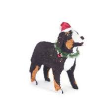 Home Accents Holiday 37 In Christmas Warm White Led Bernese Mountain Dog Ty636 1914 The Home Depot Bernese Mountain Dog White Lead Dog Allergies