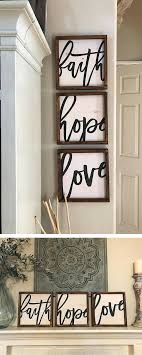 Faith Hope Love Set Of 3 Decor Farmhouse Walls Faith Hope Love Etsy Ad Decor Diy Farmhouse Decor Home Decor