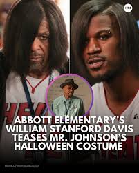 William Stanford Davis recently shared a photo of his character, Mr.  Johnson, dressed up as Jimmy Butler in an upcoming Halloween episode of  “Abbott Elementary” 😂