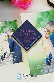 Wedding Invitation Keepsake Gift Glass Invitation Custom Etsy Wedding Invitation Keepsake Wedding Invitations Newlywed Gifts