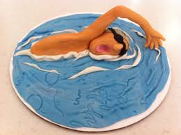 Cake Topper For Triathlete Or Swimmer Pool Cake Cake Toppers Swimmer Cake