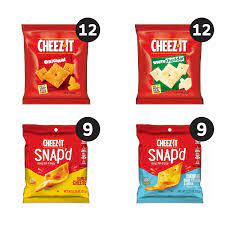 Cheez It Snack Variety Pack Original Snap D Cheese Lovers 1 Oz 42 Count Walmart Com