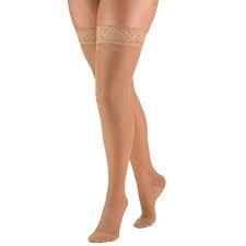 Truform Truform Women S Stockings Thigh High Sheer 15 20 Mmhg Beige Medium Walmart Com Lady Stockings Thigh Highs Compression Stockings