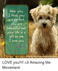 Check spelling or type a new query. Dear You I Think You Are Perfect You Are Beautiful And Your Lfte Is A Gift To Me I Love You Alamazing Me Move Aur Love You 3 Amazing Me Movement