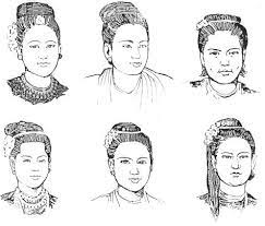 Burmese Hairstyles 1860s Vintage Myanmar Myanmar Art Burma