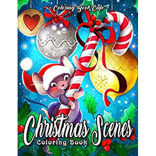 Download this adorable dog printable to delight your child. Buy Christmas Scenes Coloring Book An Adult Coloring Book Featuring Fun And Easy Christmas Scenes With Cute Animals Festive Ornaments Beautiful Flowers And Much More Christmas Coloring Books Paperback Large Print