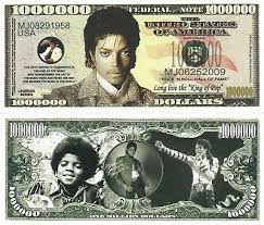 If this is your goal, we'll build it. Michael Jackson Million Dollar Bill Play Funny Money Novelty Note Free Sleeve Ebay