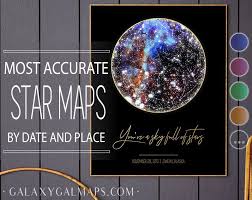 star map poster custom sky map printable celestial wedding