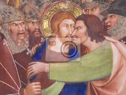 Zdrajca zaś dał im taki znak: Fototapeta Fresk W San Gimignano Pocalunek Judasza Na Wymiar Historia Sztuka Historyczny Redro Pl
