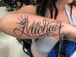 Michael In Custom Freehand Script Tattoo Forearm Name Tattoos Name Tattoos On Arm Name Tattoos On Wrist