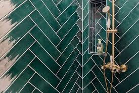 Jvb Design Works Shower Paneling Made With 10x40 Avocado Color Tiles From The Joyful Collection By Tonalite Fancy Bathroom Tiles Wall Tiles