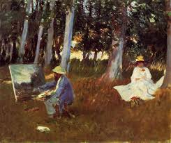 Камилла (женщина в зеленом платье). Claude Monet Gemalde Am Rande Eines Waldes Von John Singer Sargent Museum Kunstreproduktionen Most Famous Paintings Com