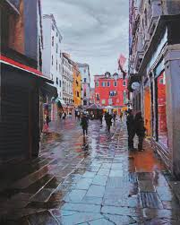 Campo San Bartolomeo Urban Landscape Oil Painting By Kenneth Young Www Kenyoungfineart Com Street Scenes Cityscape San