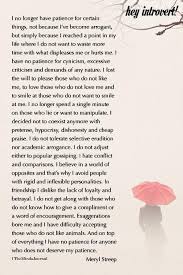 I No Longer Have Patience For Certain Things Mind Journal Have Patience Quotes Having Patience Meryl Streep Quotes