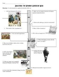 Spanish American War Document Analysis Timeline American War American Imperialism Teaching History