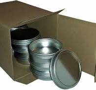 Perfume Studio Set of Empty Food Grade Tin Containers with Screw Top Lids  (6 Pieces) - 2 Oz, Flat & Round Tin Can Containers with a Tight Seal