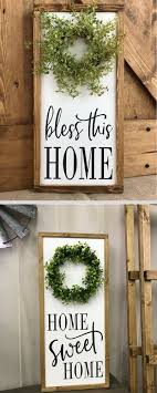 Farmhouse Home Decor Signs Bless This Home Home Sweet Home Rustic Wreath Signs Wood Decor Diy Home Decor On A Budget Diy Decor Projects Home Decor Signs