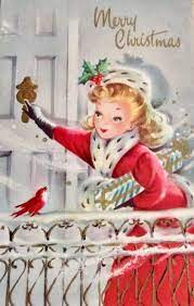 Choose from hundreds of custom holiday card designs, then simply add your photos or personal message. Retrochristmas Merrychristmas Vintage Christmas Card Christmas Girl Vintage Christmas Cards Vintage Holiday Cards Vintage Christmas Greeting Cards