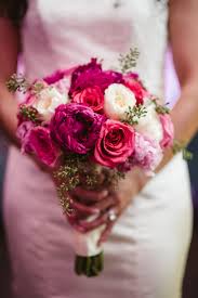 Shade Of Dark Pink Bridal Bouquet Pink Peonies Roses Seeded Eucalyptus The Cosmopolitan Lv Bridal Bouquet Pink Bridal Bouquet Wedding Bouquets