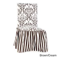 Damask And Stripe Dining Chair Slipcover Set Of 2 Overstock 8746935