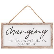Bathroom collage vinyl wall decal lettering decor subway quote sticker. Bathroom Humour Hanging Plaque Wall Art