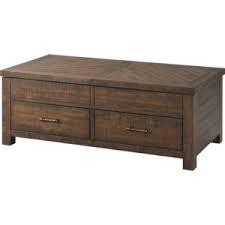 Lift top coffee table w/storage & 2 open shelves for living room rustic brown. Elements International Jax Rustic Coffee Table With Lift Top And 2 Drawers Lindy S Furniture Company Cocktail Coffee Tables