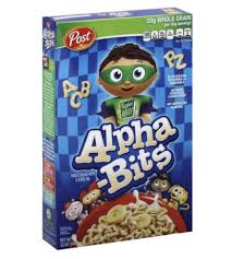 We had wonder red's basket filled with alphabet cereal bars. Post Usafoods