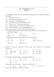 An algebraic expression containing three terms is called a (a) monomial (b) binomial (c) trinomial (d) all of these solution: Ncert Solutions For Class 7 Maths Chapter 12 Algebraic Expressions Ex 12 2 Exercise 12 2