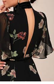 A Nice Black Dress With Roses Black Floral Print Dress Nice Black Dress Floral Print Maxi Dress