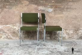Chaises Vintage Tissus Vert Pietement Chrome Empilables Vin Cha 049 Chaise Vintage Tissu Vert Chaise