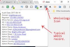 Whoisology Chrome Extension Domain Registration Details Lookup