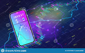 Stock Market Exchange Mobile App Concept Forex Trade Graph