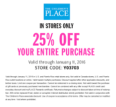 25 Off At The Childrens Place Childrens Place Coupons The Children S Place Childrens Place
