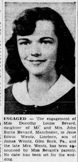 Bevard, Dorothy Louise engaged to James Wentz
