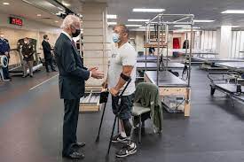 Contentsindiaeconomy & corporateworldsports india president launches first round the 73rd death anniversary of mahatma gandhi was observed as martyrs' day on january 30, 2021. File President Joe Biden Visits Walter Reed 04 Jpg Wikipedia