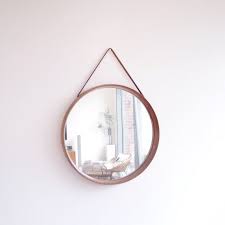 Vintage Runder Spiegel 50er 60er Jahre Teakholz Etsy Retro Bedrooms Round Mirror Bathroom Bathroom Mirror