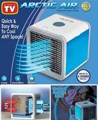 A full water tank provides 10 hours of cooling, after which the water needs to be changed. Arctic Air Arctic Air Air Cooler Portable Air Conditioner