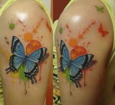 Graphic resource for design, illustration, stencil, decor and pattern butterfly tattoo stencil stock illustrations. Shoulder Realistic Butterfly Tattoo By Lacute Tattoo