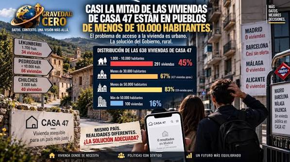 Por qué no vas a conseguir una vivienda asequible en Casa 47? La plataforma estatal de alquiler asequible sólo cuenta con 800 inmuebles, la mayoría situados fuera de los grandes núcleos urbanos.